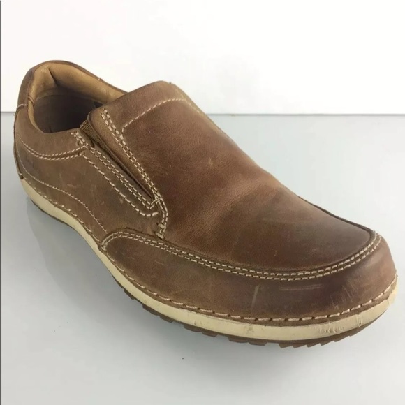 Clarks Other - Clarks Men’s Brown Leather Casual Slip On Loafers
